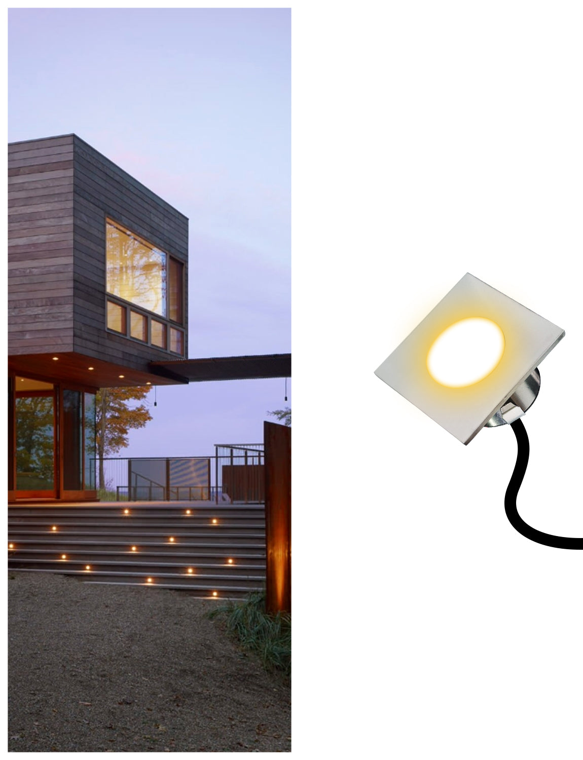 MALORY Stainless Steel 4W Low Voltage Recessed LED Deck & Step LightsοΌMLR-SSG10~12οΌ