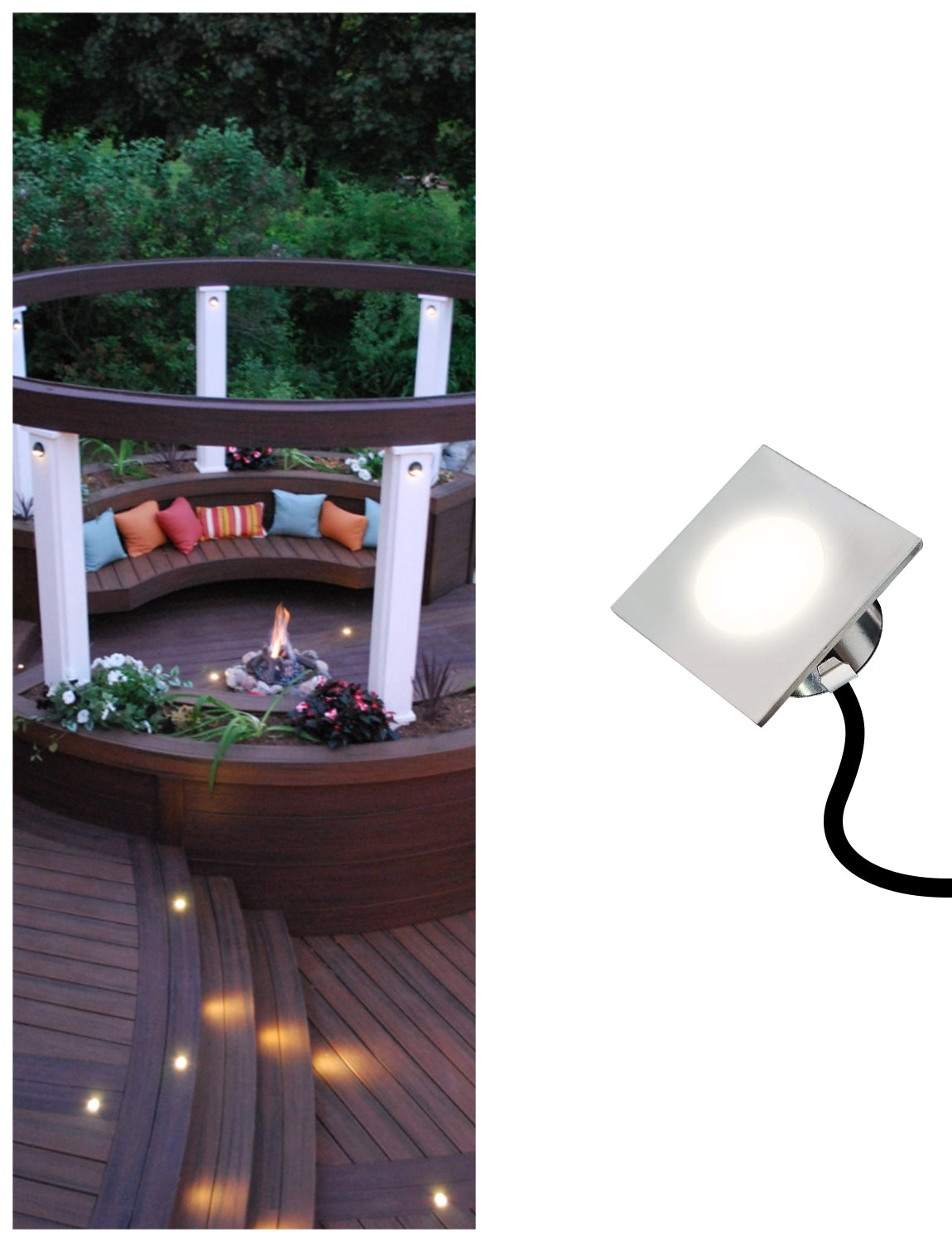 MALORY Stainless Steel 4W Low Voltage Recessed LED Deck & Step LightsοΌMLR-SSG10~12οΌ