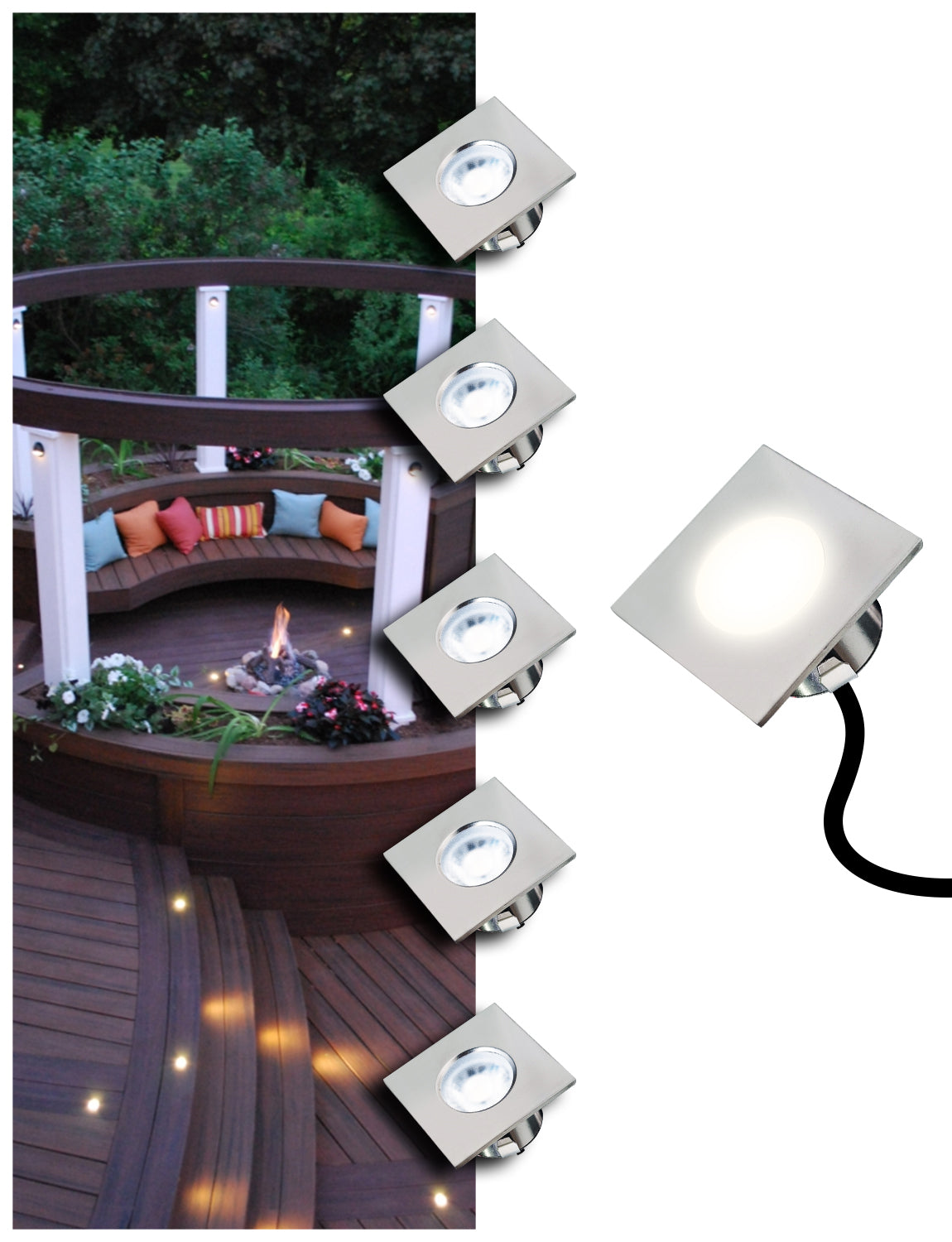 MALORY Stainless Steel 4W Low Voltage Recessed LED Deck & Step LightsοΌMLR-SSG10~12οΌ