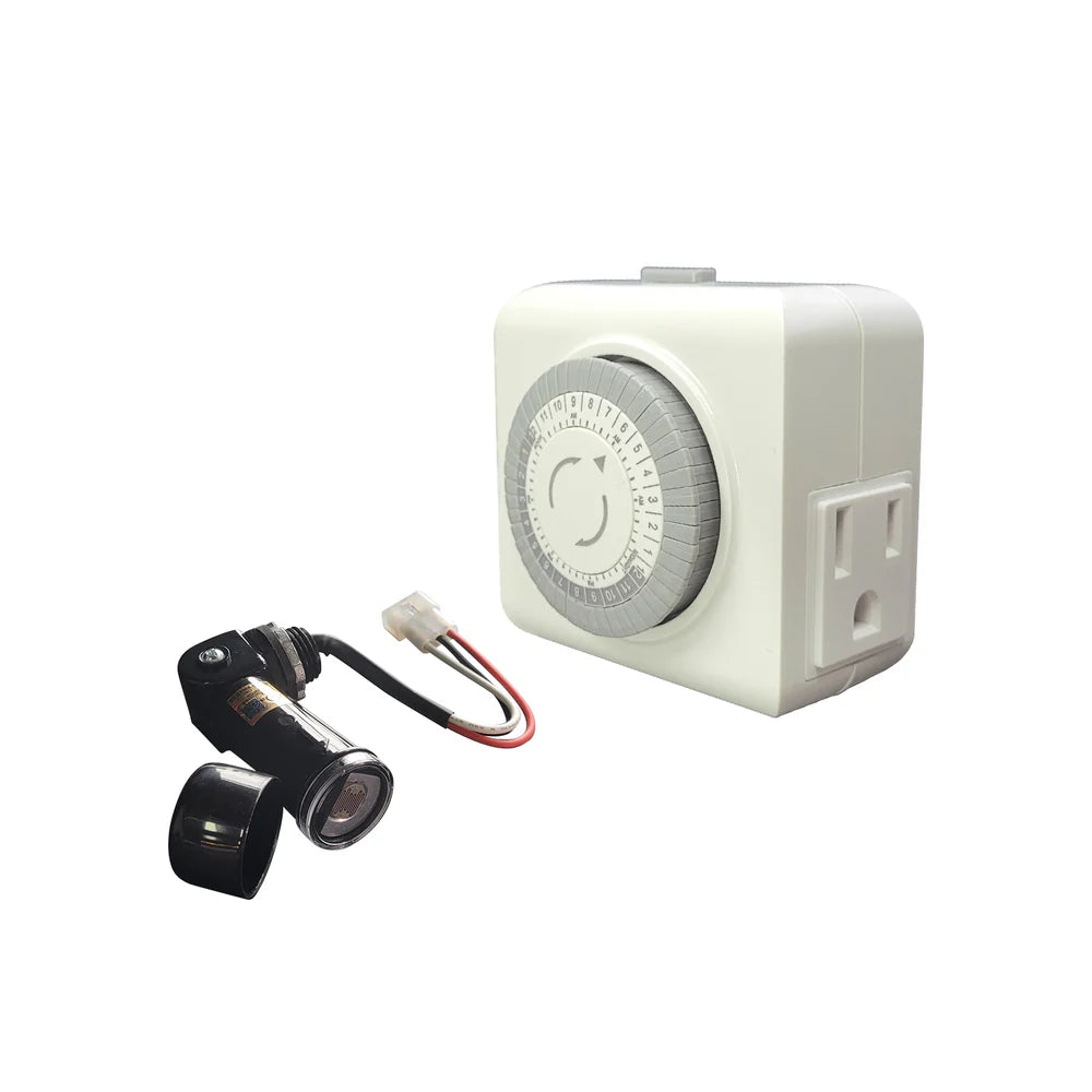 MALORY Low Voltage Landscape Light Transformer Photocell and Mechanical Timer(MLR-KIT-1)