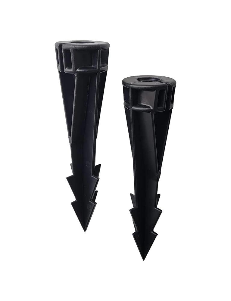MALORY Landscape Lights Ground Stake Spikes Replacement PVC-Medium Size with Cut(2 Pack)