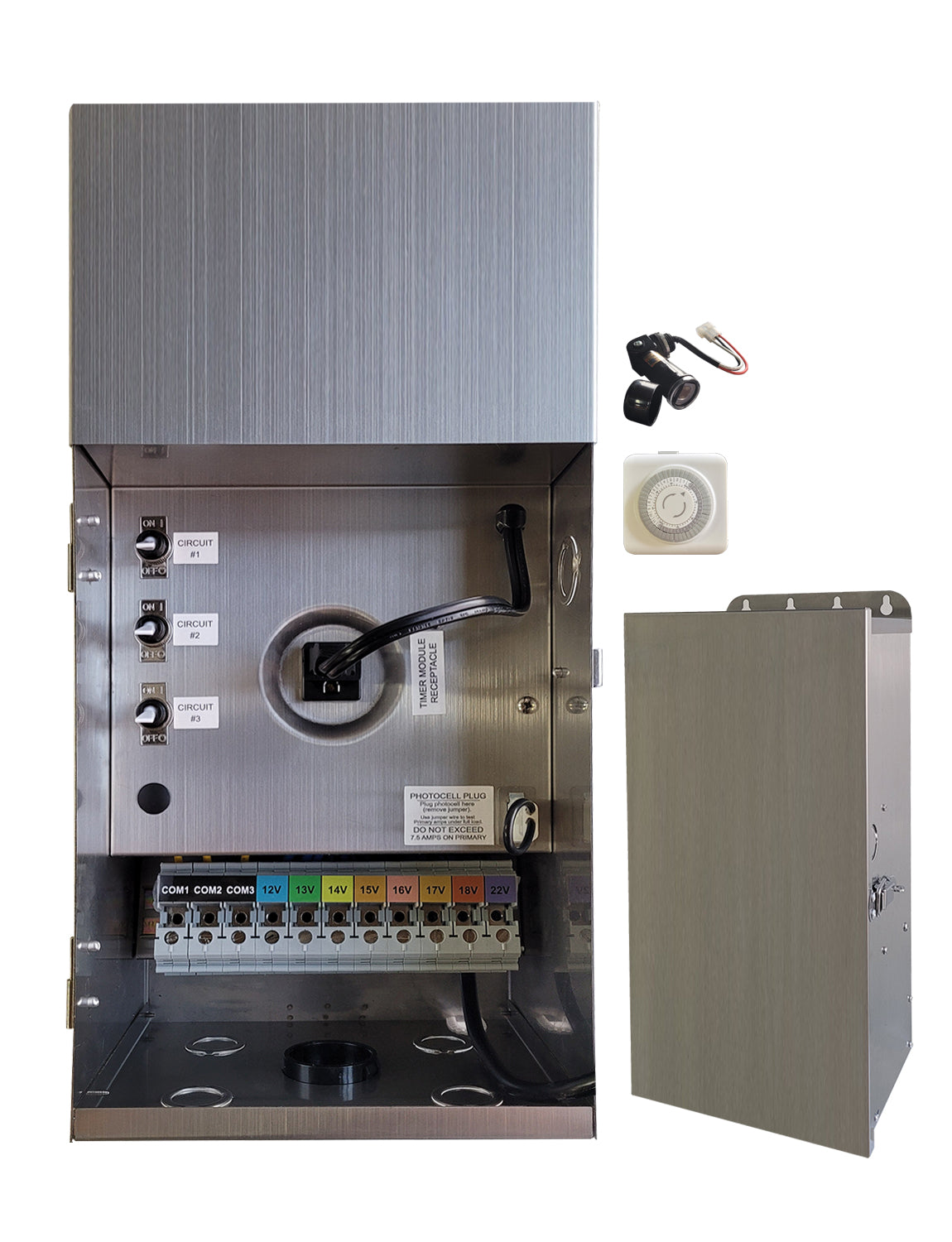 MALORY 900W Low Voltage Multi-Tap Landscape Lighting Transformer – 120V to 12V-22V Outdoor Power Supply (MLR-T05)