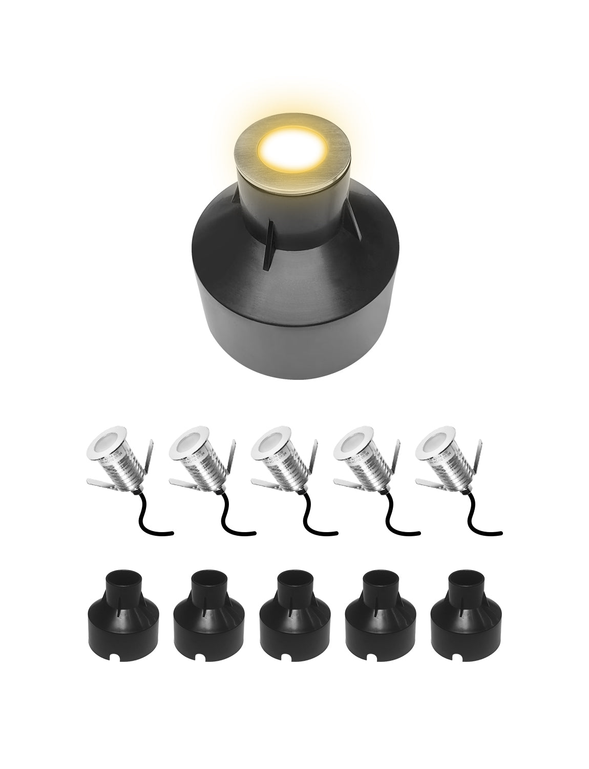 MALORY Low Voltage Stainless Steel 1W IP67 Recessed LED Deck Light 6pack (MLR-SSG04~06)