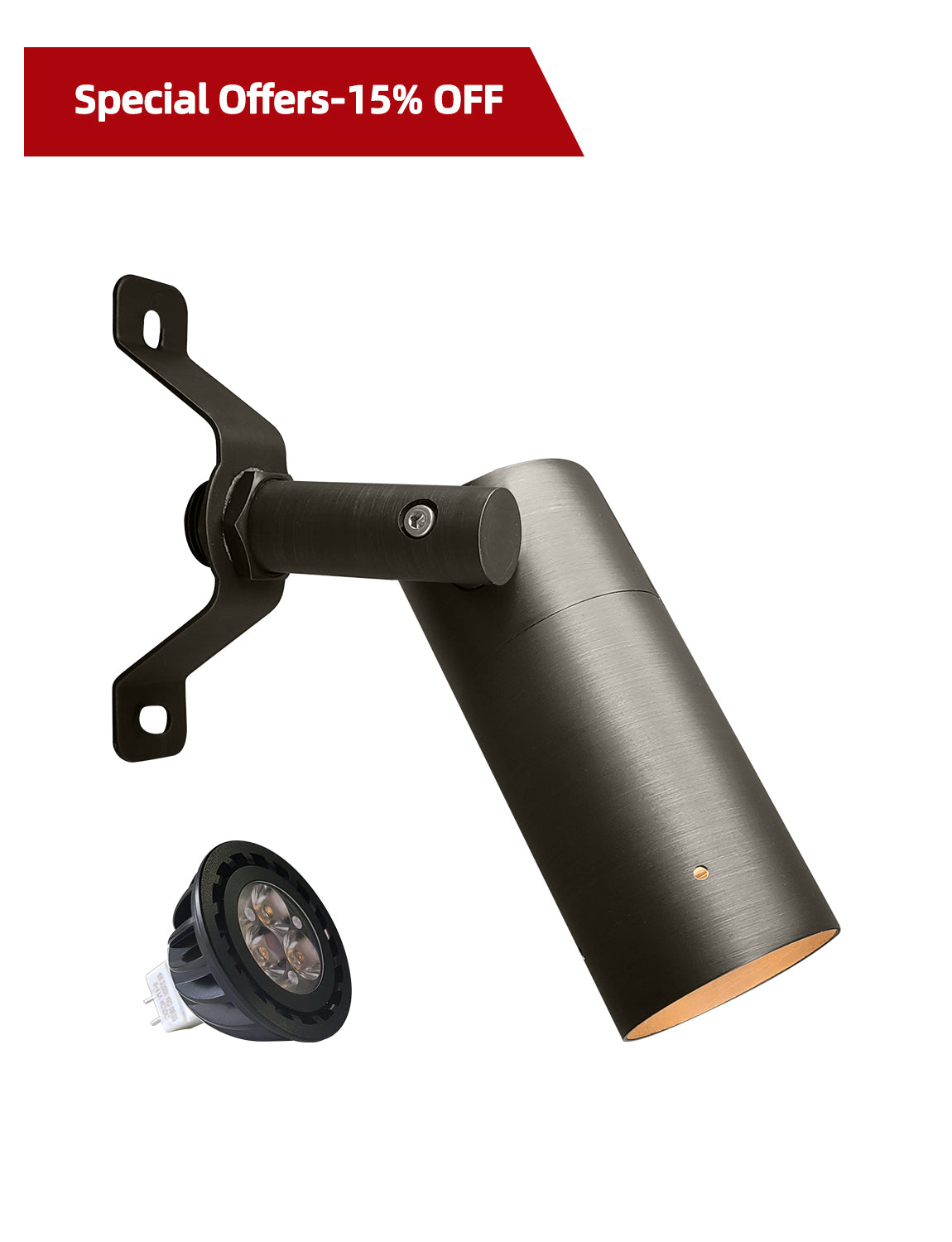 MALORY Outdoor Brass Landscape Low Voltage Led Down Light for Yard and Wall (MLR-D01)