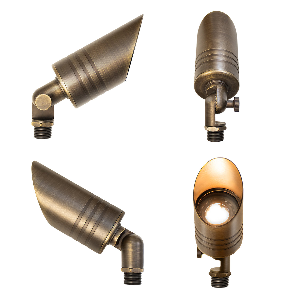 Malory MLR-S05 Solid Brass Low Voltage Landscape Spotlight,12V MR16