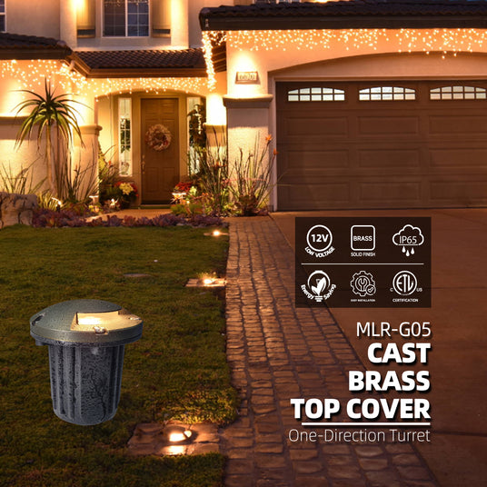 Brass inground landscape light MLR-G05 one direction turret for accent lighting