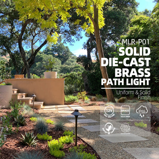 Outdoor brass path light MLR-P01 for landscape pathway lighting