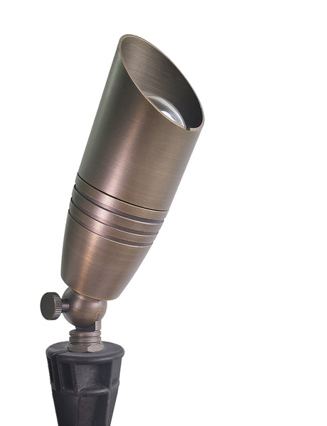 MALORY Low Voltage LED Outdoor Brass Landscape Spot Lights for Yard and Garden (MLR-S02)