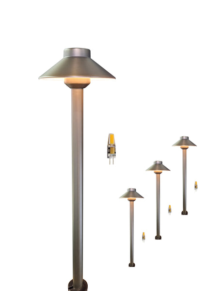 MALORY Brass Low Voltage Landscape Path Lighting for Garden Walkway Patio Yard (MLR-P01)