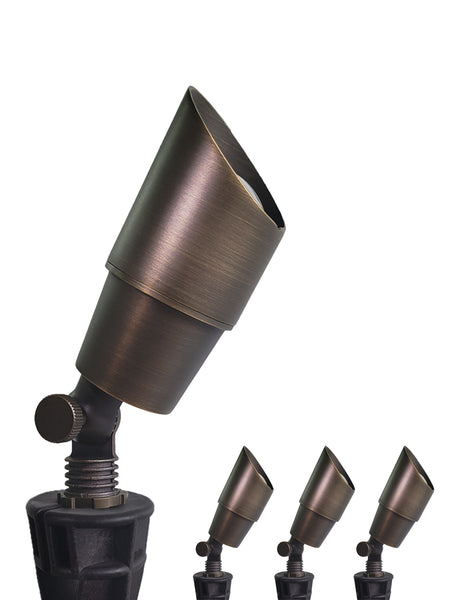 MALORY Brass Low Voltage LED Outdoor Landscape Spotlight Garden Patio Trees (MLR-S01)
