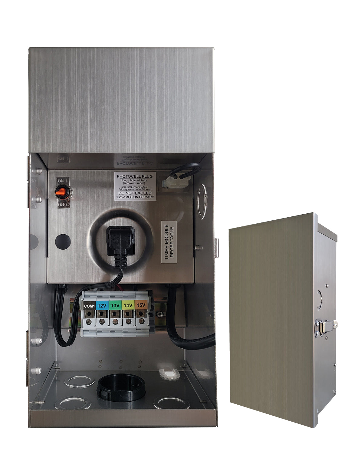 MALORY 150W Low Voltage Landscape Transformer β Waterproof Multi-Tap Power Supply (12Vβ15V) for Outdoor Lighting (MLR-T02)