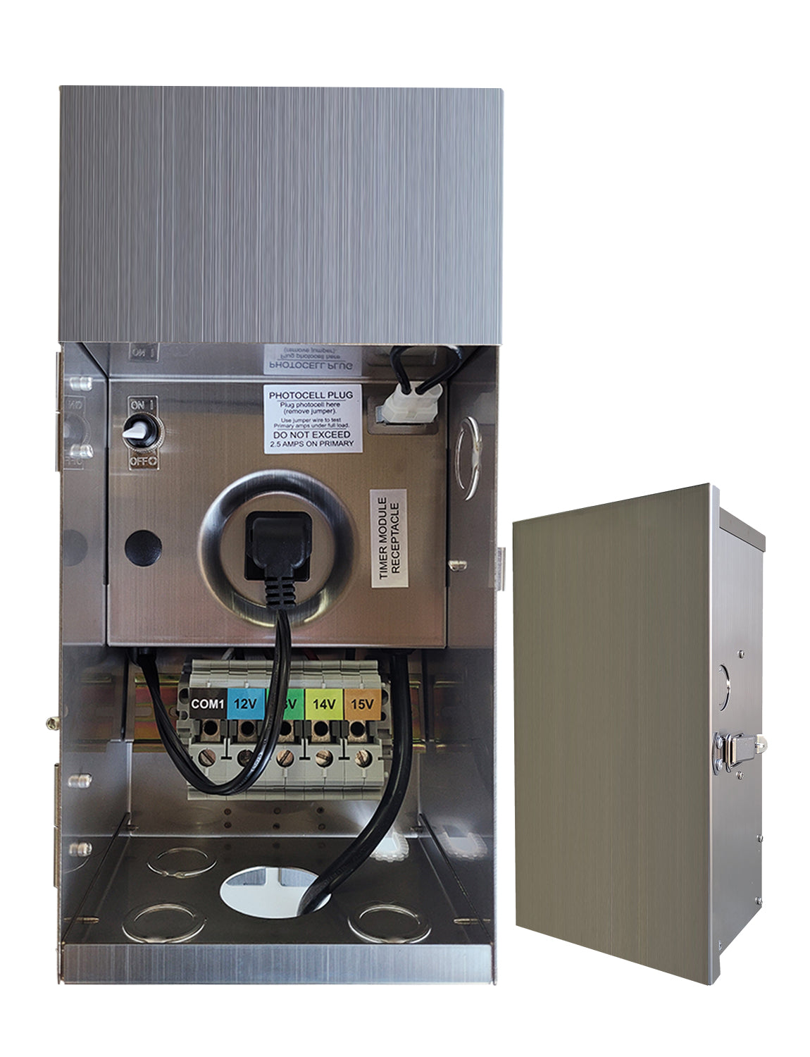 MALORY 300W Low Voltage Landscape Transformer β Waterproof Multi-Tap 12Vβ15V Outdoor Lighting Power Supply (MLR-T03)