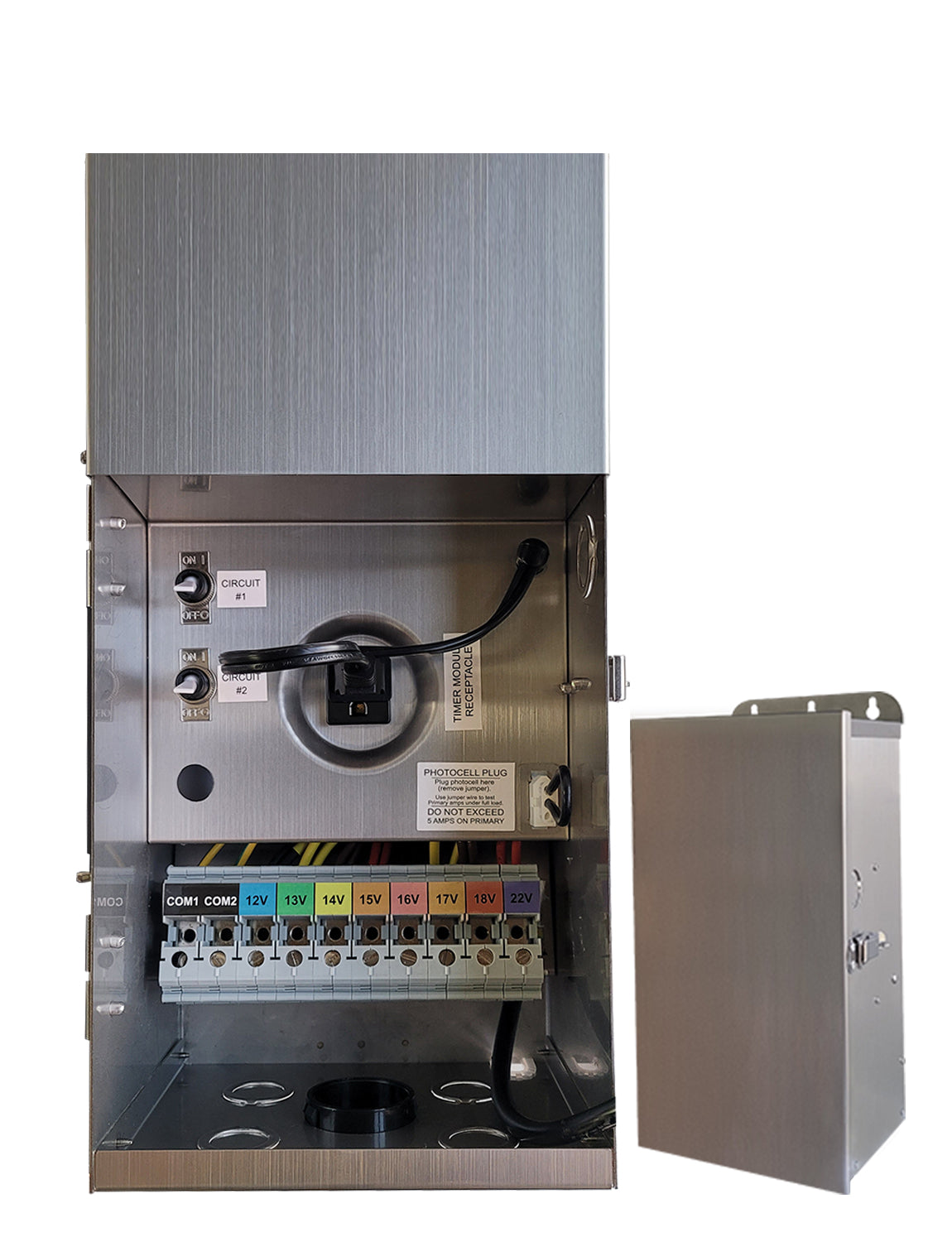 MALORY 600W Low Voltage Landscape Transformer – Multi-Tap Power Supply (12V–22V) for Outdoor Lighting (MLR-T04)