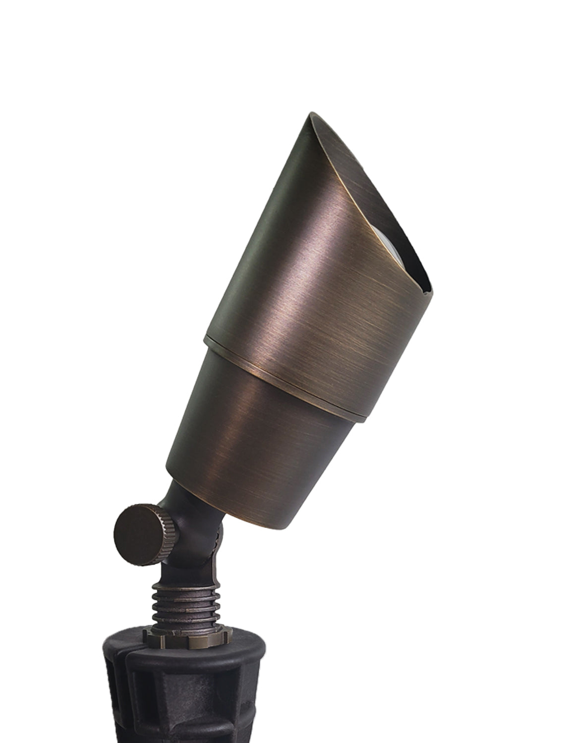 Brass landscape spot light MLR-S01 with adjustable head for outdoor lighting