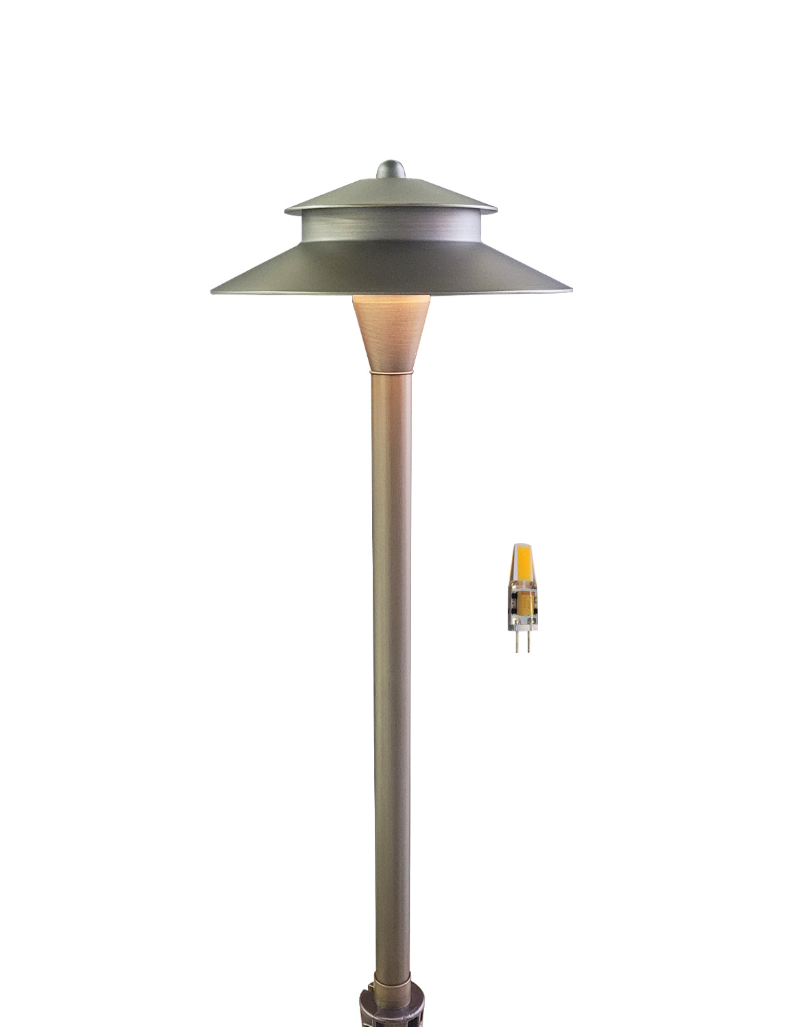 Modern brass path light fixture MLR-P03 close-up view