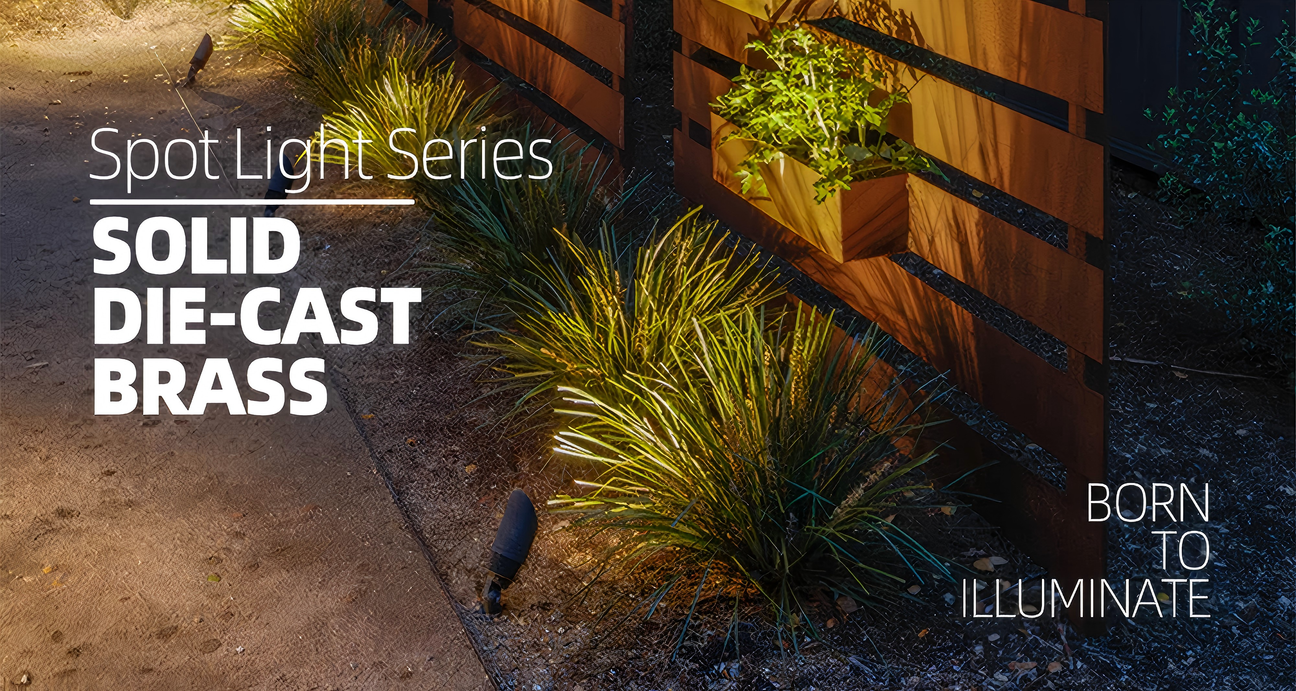 Low Voltage Brass Landscape Spotlights