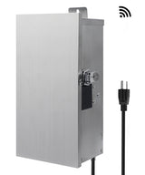 MALORY 300W Smart Wi-Fi Low Voltage Landscape Transformer, 3-Zone 12V/13V/15V AC Weatherproof Stainless Steel Power Pack
