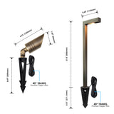 MALORY Essential 6-Light Low Voltage Brass Landscape Lighting Kit – 4 Spotlights + 2 Path Lights + 150W Transfomer+ 100 FT cable (MLR-K01)