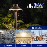 MALORY MLR-P01 Brass Low Voltage LED Path Light for Walkways & Garden
