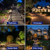 MALORY MLR-P01 Brass Low Voltage LED Path Light for Walkways & Garden