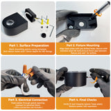 Wall Lights Outdoor 8W, 3000K 705 LM Modern Porch Light, Up Down Lights, Matte Black Waterproof Wall Sconce, Aluminum, Exterior Light Fixture Wall Mount for Porch Patio Door (2-Packs)