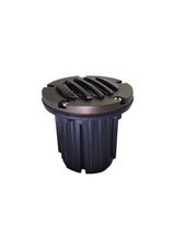 MALORY 12V Brass In-Ground Well Light with Grated Top – Low Voltage Landscape Lighting (MLR-G02)