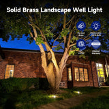 MALORY MLR-G03 Full Die-Cast Brass In-Ground Well Light, 12V Low Voltage Landscape Lighting