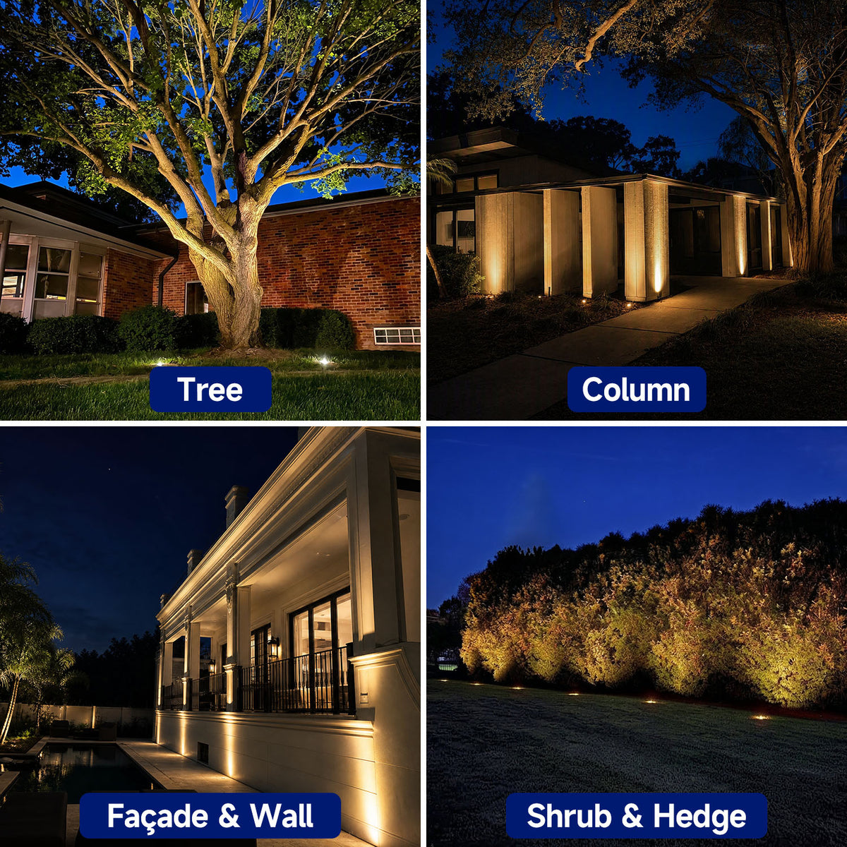 MALORY MLR-G03 Full Die-Cast Brass In-Ground Well Light, 12V Low Voltage Landscape Lighting