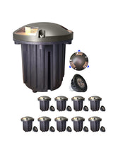 MALORY Brass 12V Three-Direction Turret In-Ground Well Light – Low Voltage Landscape Lighting  (MLR-G07)