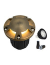 MALORY Brass Low Voltage Outdoor In Ground Well Lights (MLR-G08)-Five-Direction Turret