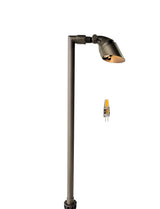MALORY Brass Low Voltage Path Light – Outdoor Landscape Lighting for Walkways, Lawns, and Driveways (MLR-P06)