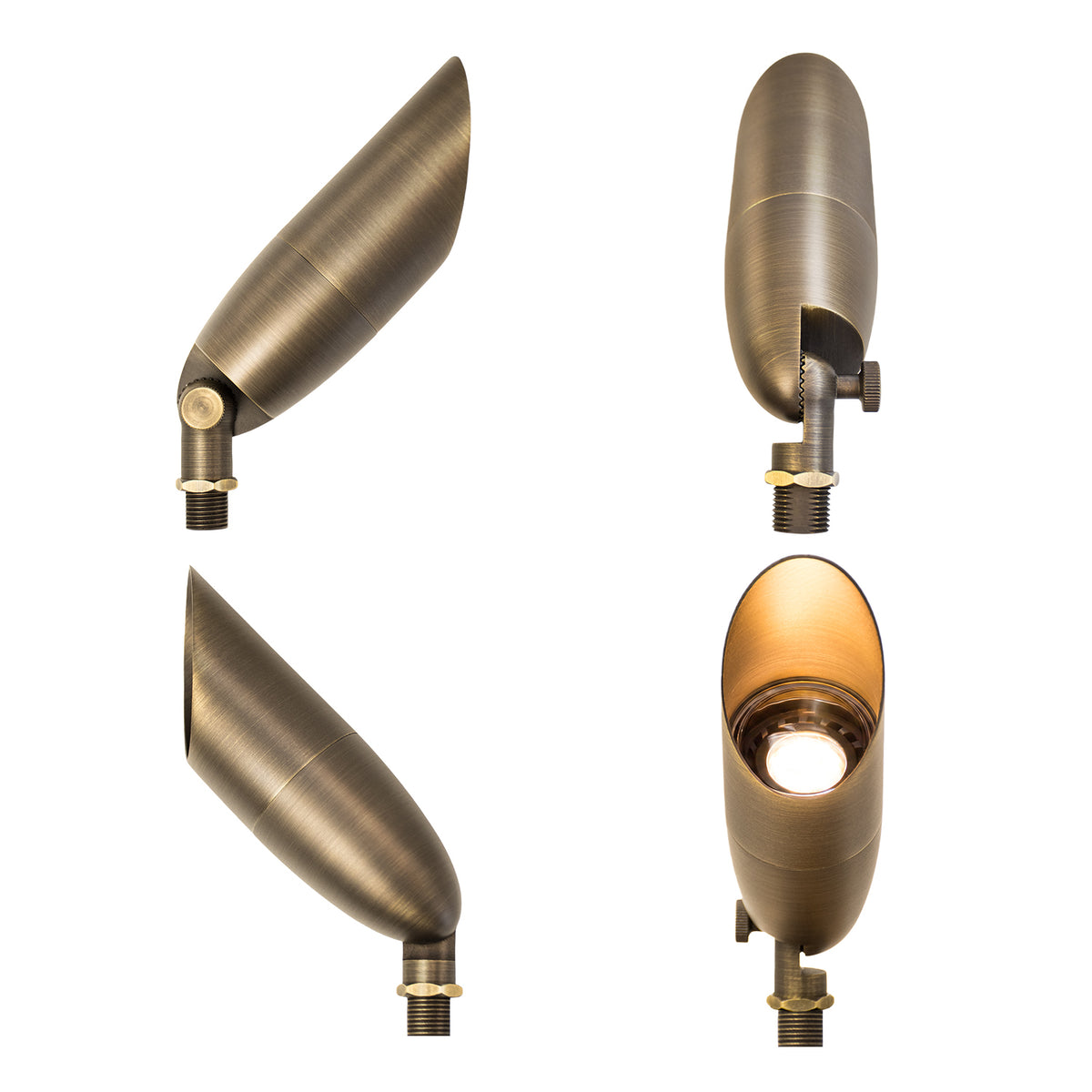 Malory MLR-S06 Solid Brass Low Voltage Landscape Spotlight,Replaceable Bulb, IP65 Waterproof