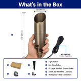 Malory MLR-S06 Solid Brass Low Voltage Landscape Spotlight,Replaceable Bulb, IP65 Waterproof