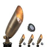 Malory MLR-S06 Solid Brass Low Voltage Landscape Spotlight,Replaceable Bulb, IP65 Waterproof
