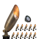 Malory MLR-S06 Solid Brass Low Voltage Landscape Spotlight,Replaceable Bulb, IP65 Waterproof