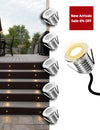 MALORY Outdoor Stainless Steel 3W Low Voltage Recessed LED Deck & Step Lights 6pack (MLR-SSG01）