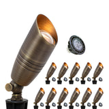 Malory MLR-S02 12V Brass Landscape Spotlight, 2700K IP65