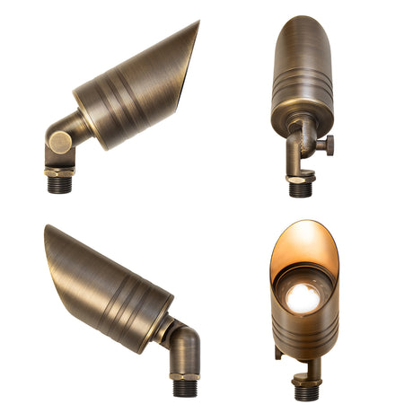 Malory MLR-S05 Solid Brass Low Voltage Landscape Spotlight,12V MR16