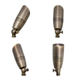 Malory S02 Solid Brass Landscape Spotlight  Shown from various angles