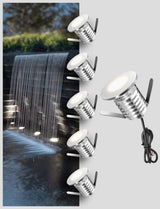 MALORY Low Voltage Full Stainless Steel Pond Lights, LED 3W 6000K IP68 Underwater Swimming Pool Light(MLR-SSG15))