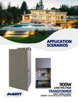 MALORY 900W Low Voltage Multi-Tap Landscape Lighting Transformer – 120V to 12V-22V Outdoor Power Supply (MLR-T05)