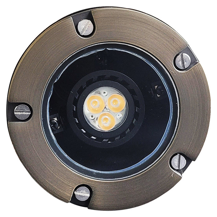 Brass inground landscape light MLR-G01 flat top for outdoor ground lighting