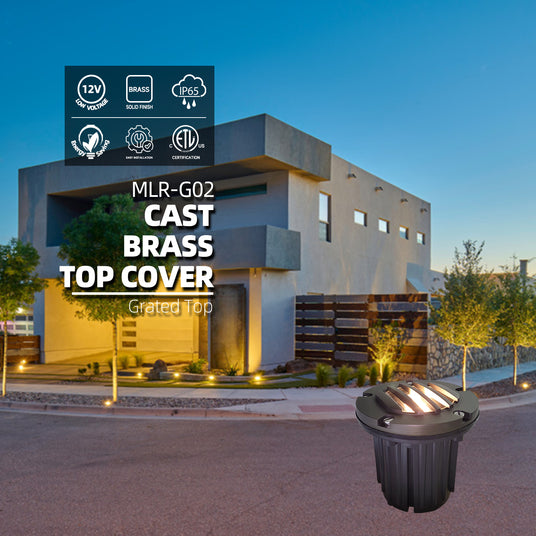 Brass inground landscape light MLR-G02 grated top design for garden lighting
