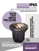 Brass inground landscape light MLR-G02 grated top design for garden lighting