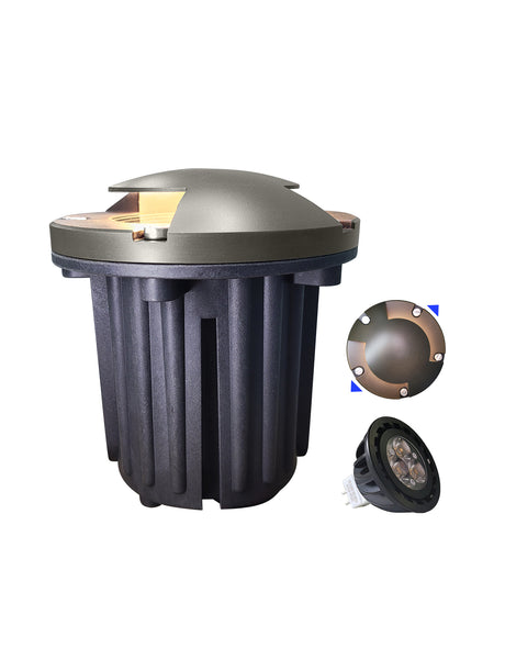 Brass inground landscape light MLR-G06 two direction turret for outdoor uplighting