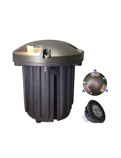 Brass inground landscape light MLR-G07 three direction turret for landscape lighting