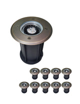 Brass inground landscape light MLR-G08 open top for outdoor ground installation