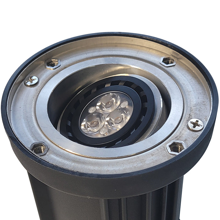 Brass inground landscape light MLR-G08 open top for outdoor ground installation