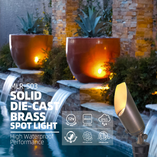 Brass outdoor landscape spot light MLR-S03 for garden and yard lighting
