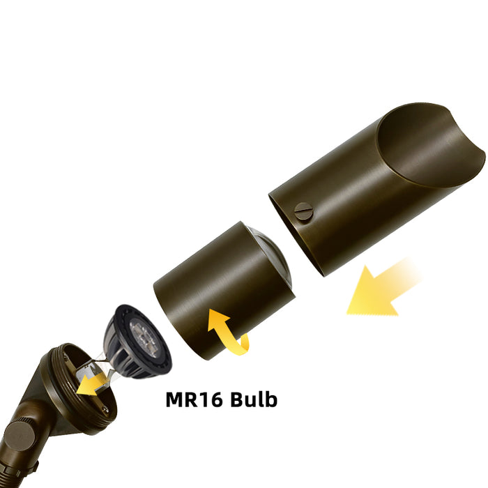 Brass outdoor landscape spot light MLR-S03 for garden and yard lighting